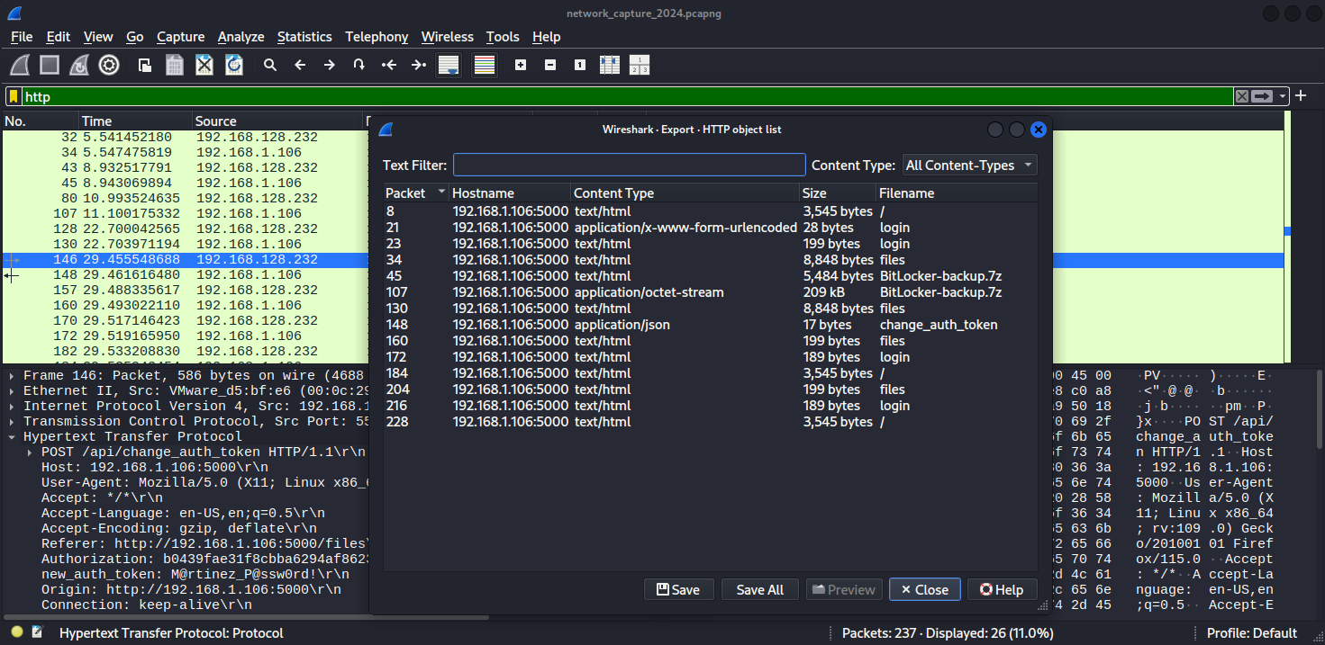 Exporting HTTP Objects